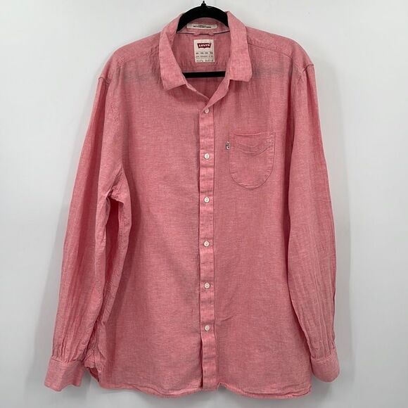 Levis Pink Button down Shirt XXL - Picture 1 of 8